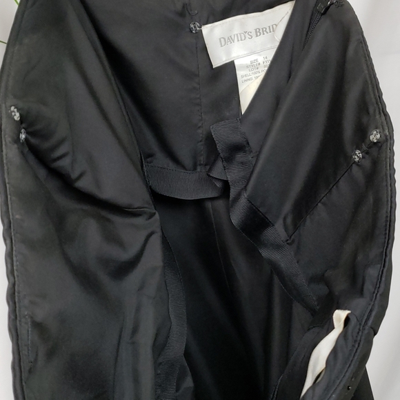 Black Satin • Embellished Bust • Strapless Gown - Picture 10 of 11